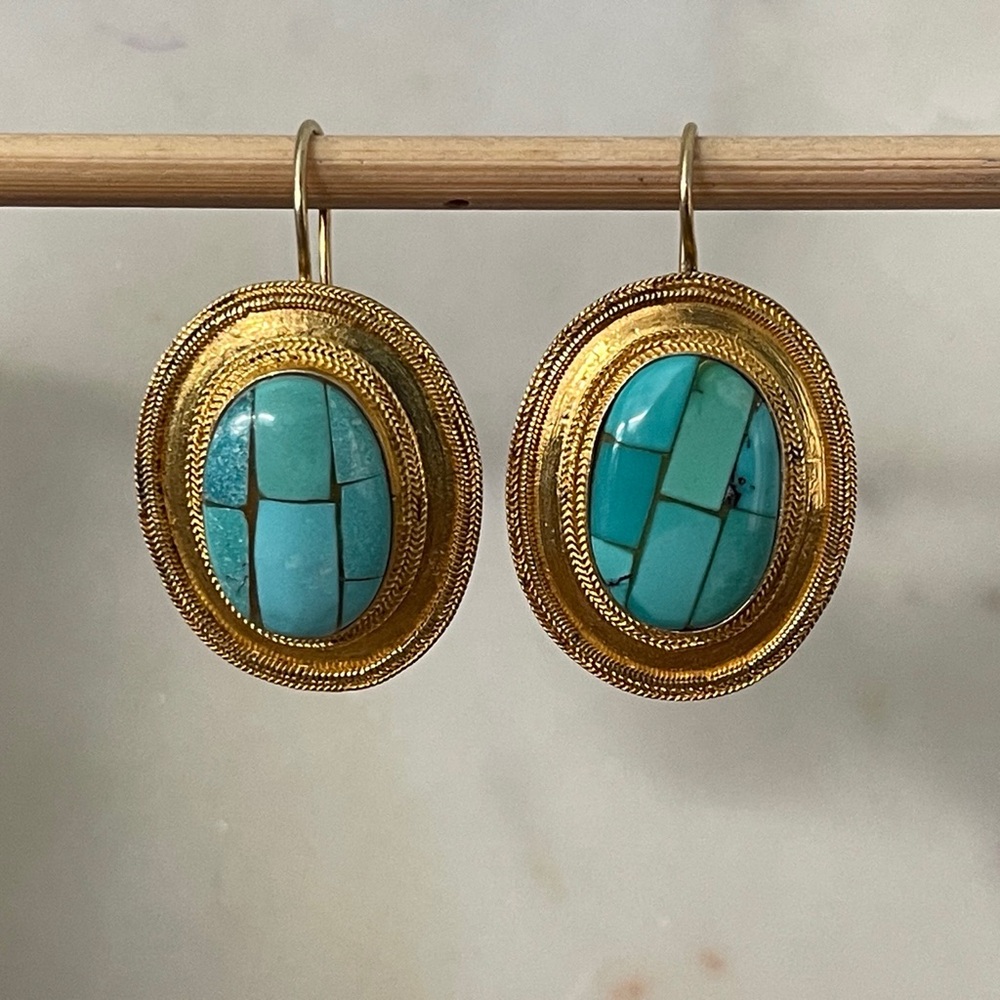 Vintage turquoise earrings.